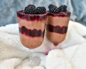 Chocolate Mousse with Blackberry Compote